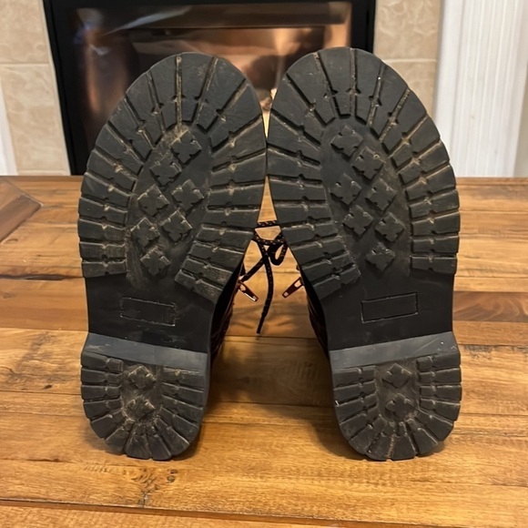 MADDEN Girl Combat Boots 4 metallic  ankle boots , small scuff mark R heel - Picture 7 of 8